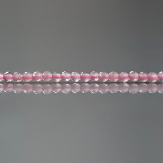 2mm Madagascar Rose Quartz Faceted Beads 15" Bright Pink Genuine Gemstone Beads for Jewelry Making Beading Craft Gift Beads