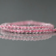 2mm Madagascar Rose Quartz Beads – Tiny Faceted Round Natural Gemstone 15