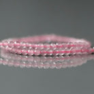 2mm Madagascar Rose Quartz Beads – Tiny Faceted Round Natural Gemstone 15" Strand