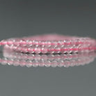 2mm Madagascar Rose Quartz Beads – Tiny Faceted Round Natural Gemstone 15" Strand