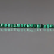 2mm Malachite Beads Cube Faceted 15