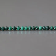 2mm Malachite Beads Faceted 15