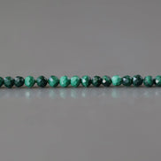 2mm Malachite Beads ‚Äì Tiny Faceted Round Natural Gemstone 15