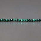 2mm Malachite Beads ‚Äì Tiny Faceted Round Natural Gemstone 15" Strand