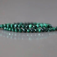 2mm Malachite Beads ‚Äì Tiny Faceted Round Natural Gemstone 15