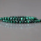 2mm Malachite Beads ‚Äì Tiny Faceted Round Natural Gemstone 15" Strand