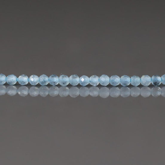 2mm AAA Milky Aquamarine Beads Micro Faceted 13" Raw Genuine Gemstone Beads for Jewelry Making Beading Craft Gift Beads March Birthstone