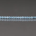 2mm Milky Aquamarine Beads - Tiny Faceted Round Natural Gemstone 13" Strand