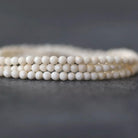 2mm Milky White River Stone Beads Faceted Round Riverstone 15" Natural Gemstone for DIY Jewelry Making Beading Supplies