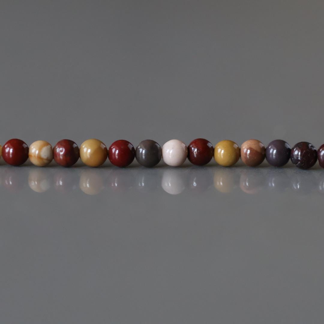 2mm Mookaite Jasper Beads ‚Äì Tiny Smooth Round Natural Gemstone 15" Strand
