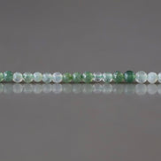2mm Moss Agate Smooth Beads Tiny Genuine Agate Green Beads 15