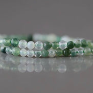 2mm Moss Agate Beads ‚Äì Tiny Smooth Round Natural Gemstone 15