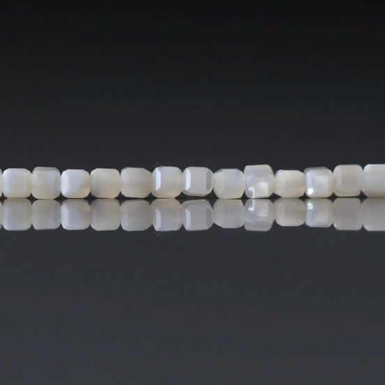 2mm Natural Mother of Pearl Beads Cube MOP Genuine Shell Beads 15" Gemstone Jewelry Making Gift for crafter