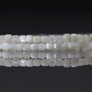 2mm Mother of Pearl Beads ‚Äì Tiny Cube Natural Gemstone 15