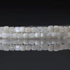 2mm Mother of Pearl Beads ‚Äì Tiny Cube Natural Gemstone 15" Strand