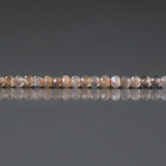 2mm Natural Multi Sunstone Faceted Rondel Beads 15" Genuine Gemstone Beads for Jewelry Making Beading Craft Gift Beads Self-Love Abundance