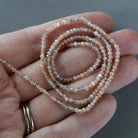 2mm Multi Color Sunstone Beads - Tiny Faceted Rondelle Natural Gemstone 15" Strand