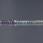 2mm Multi Fluorite Beads ‚Äì Tiny Faceted Round Natural Gemstone 15" Strand