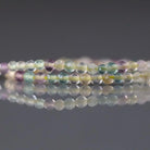 2mm Multi Fluorite Beads - Tiny Faceted Round Natural Gemstone 15" Strand
