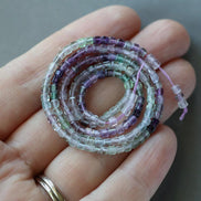 2mm AAA Multi Fluorite Beads Faceted Cube Beads 15