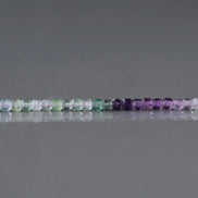 2mm Multi Fluorite Cube Beads ‚Äì Tiny Faceted Cube Natural Gemstone 15