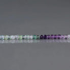 2mm Multi Fluorite Cube Beads ‚Äì Tiny Faceted Cube Natural Gemstone 15" Strand