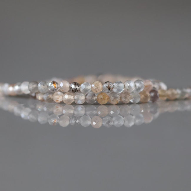 2mm Multi Moonstone Beads 15" Strand Faceted Colorful Moonstone Gemstone Beads Beading Crafter Gift June Birthstone DIY Jewelry
