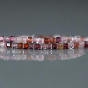 2mm Multi Spinel Cube Beads Faceted 15