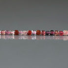 2mm Multi Spinel Beads - Tiny Faceted Cube Natural Gemstone 15" Strand