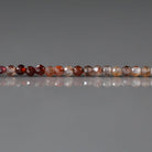 2mm Natural Brown Zircon Faceted Round Beads 15" - Tiny Natural Gemstone