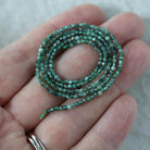 2mm Natural Emerald Beads Faceted Round 15” Raw Emerald Gemstone For FIY Jewelry Making Supplies Beading