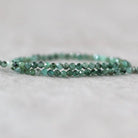 2mm Natural Emerald Beads Faceted Round 15” Raw Emerald Gemstone For FIY Jewelry Making Supplies Beading