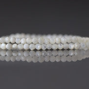 2mm Natural Mother of Pearl Faceted Beads MOP Genuine Shell Beads 15