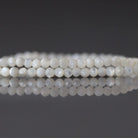 2mm Natural Mother of Pearl Beads - Tiny Faceted Round Natural Gemstone 15" Strand