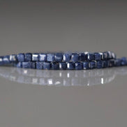 2mm AAA Natural Sapphire Cube Beads Faceted 6” Genuine Raw Blue Sapphire Gemstone Beads for DzIW Jewelry Making Gift September Birthstone