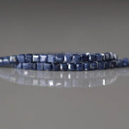 2mm Natural Sapphire Beads - Tiny Faceted Cube Natural Gemstone 6