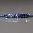 2mm Natural Sapphire Beads - Tiny Faceted Cube Natural Gemstone 6" Strand