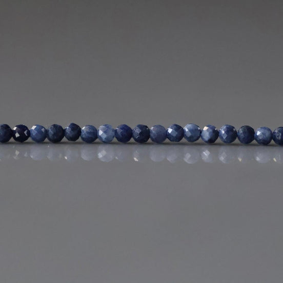 2mm AAA Natural Sapphire Beads Faceted 15" Genuine Raw Blue Sapphire Gemstone Beads Jewelry Making Beading Craft Gift September Birthstone