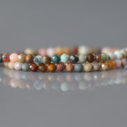 2mm Ocean Jasper Faceted Beads Genuine Small Tiny Fancy Jasper Beads 15