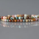 2mm Ocean Jasper Beads – Tiny Faceted Round Natural Gemstone 15" Strand