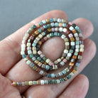 2mm Ocean Jasper Cube Beads Genuine Fancy Jasper Colorful Beads 15" Gemstone Beads for Jewelry Making