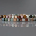 2mm Ocean Jasper Cube Beads Genuine Fancy Jasper Colorful Beads 15" Gemstone Beads for Jewelry Making