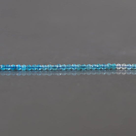 2mm Ombre Blue Apatite Faceted Beads 15" Genuine Gemstone Beads for Jewelry Making Beading Craft Gift Beads Tiny 2mm Seed Beads