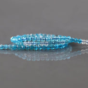 2mm Ombre Blue Apatite Beads ‚Äì Tiny Faceted Round Natural Gemstone 15