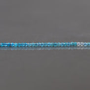 2mm Ombre Blue Apatite Beads ‚Äì Tiny Faceted Round Natural Gemstone 15