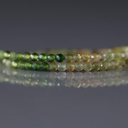 2mm Ombre Green and Yellow Tourmaline Beads - Tiny Faceted Round Natural Gemstone 15
