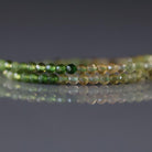 2mm Ombre Green and Yellow Tourmaline Beads - Tiny Faceted Round Natural Gemstone 15" Strand