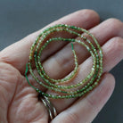 2mm Ombre Green and Yellow Tourmaline Beads - Tiny Faceted Round Natural Gemstone 15" Strand