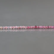 2mm Ombre Pink Tourmaline Beads – Tiny Faceted Round Natural Gemstone 15