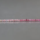 2mm Ombre Pink Tourmaline Beads – Tiny Faceted Round Natural Gemstone 15" Strand